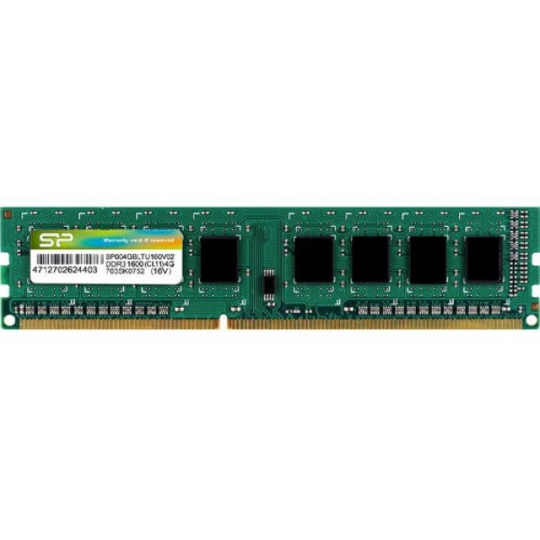 Memorija DDR3 4GB 1600MHz SiliconPower SP004GBLTU160N02