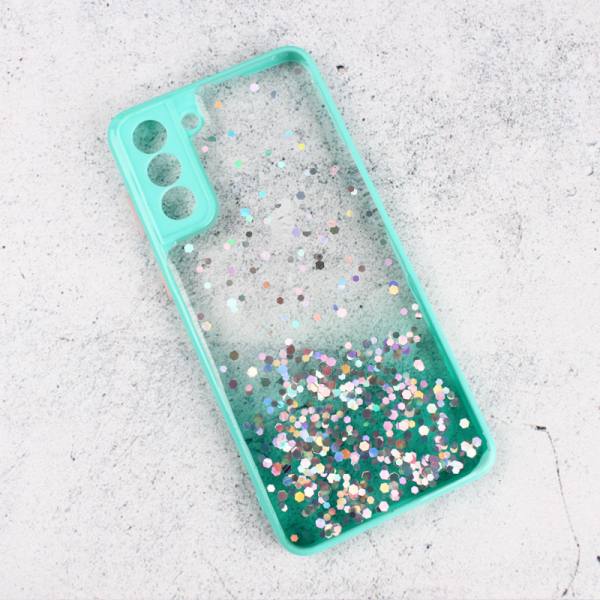 Torbica Frame Glitter za Samsung G996B Galaxy S21 Plus mint