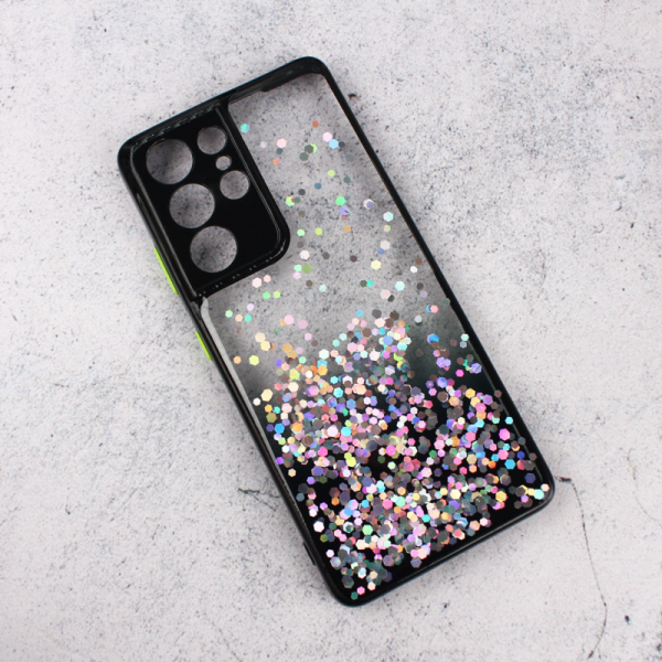 Torbica Frame Glitter za Samsung G998B Galaxy S21 Ultra crna
