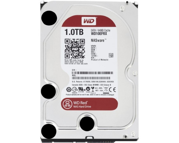 HDD WD 1TB WD10EFRX SATA3 7200 64MB Caviar Red