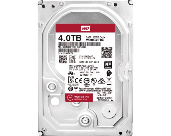 Hard disk 4TB SATA6 Western Digital 256MB WD4003FFBX Red Pro