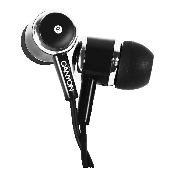 CANYON EPM- 01 Slušalice sa mikrofonom, Black, cable length 1.2m, 23*9*10.5mm,0.013kg ( CNE-CEPM01B ) 