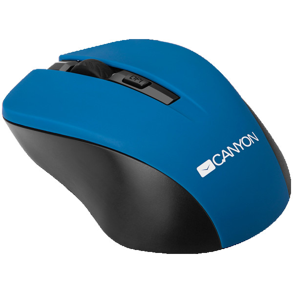 CANYON MW-1 2.4GHz wireless optical Miš with 4 buttons, DPI 80012001600, Blue, 103.5*69.5*35mm, 0.06kg ( CNE-CMSW1BL )