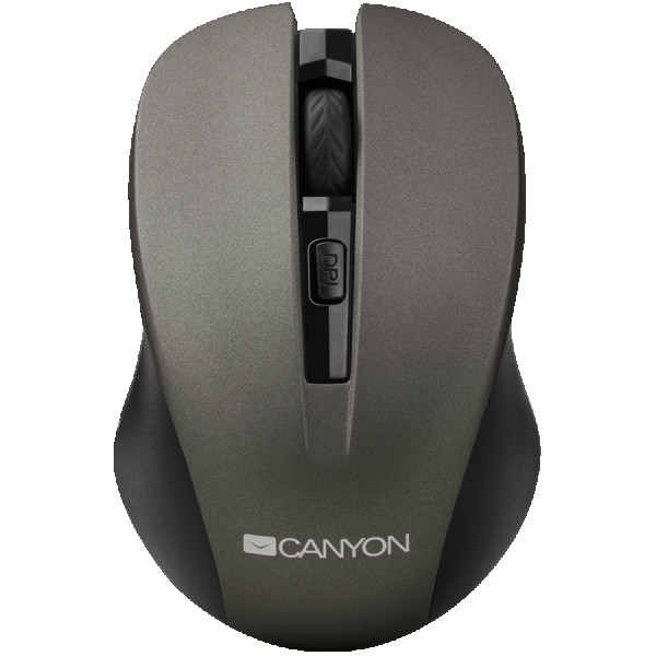 CANYON MW-1 2.4GHz wireless optical Miš with 4 buttons, DPI 80012001600, Gray, 103.5*69.5*35mm, 0.06kg ( CNE-CMSW1G ) 