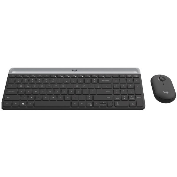 LOGITECH Slim Wireless Keyboard and Mouse Combo MK470 - GRAPHITE ( 920-009204 ) 