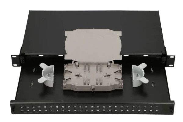 Extralink Patch panel 24 Duplex SC / 48 porta sa kasetom, bez modula, crni ( 2277 )
