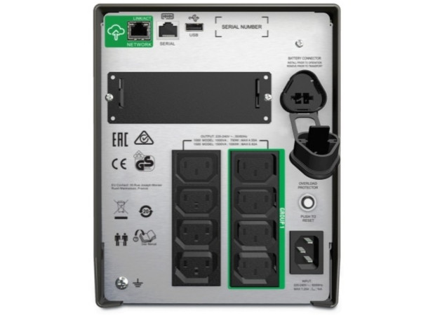 UPS, APC, Tower, Smart-UPS, 1500VA, LCD, 230V, with SmartConnect' ( 'SMT1500IC' )