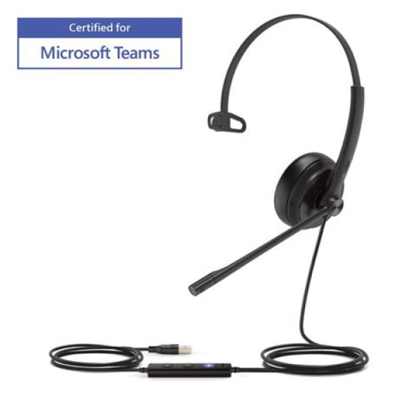 YEALINK Headset Wired UH38 Mono Teams - WO BAT