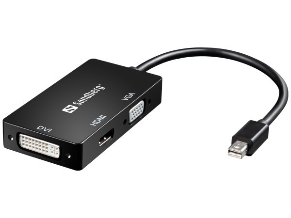 Adapter Sandberg Mini DisplayPort - HDMIDVIVGA 509-12