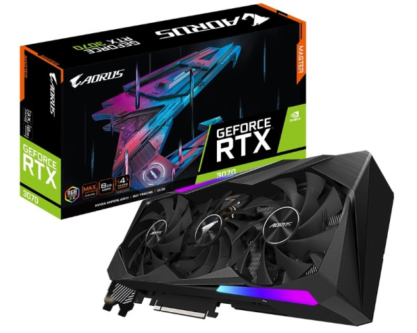 GIGABYTE nVidia GeForce RTX 3070 AORUS 8GB 256bit GV-N3070AORUS M-8GD rev 2.0 LHR