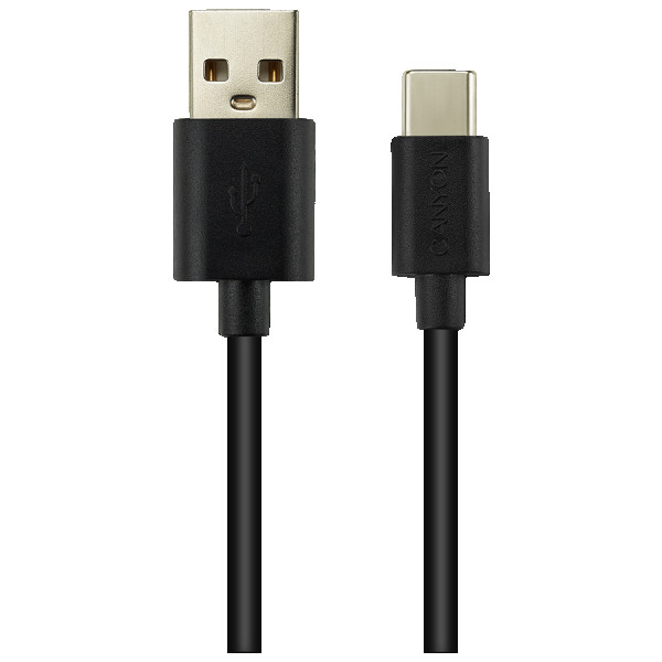 CANYON UC-2 Type C USB 2.0 standard cable, Power & Data output, 5V 1A, OD 3.2mm, PVC Jacket, 2m, black, 0.036kg ( CNE-USBC2B ) 
