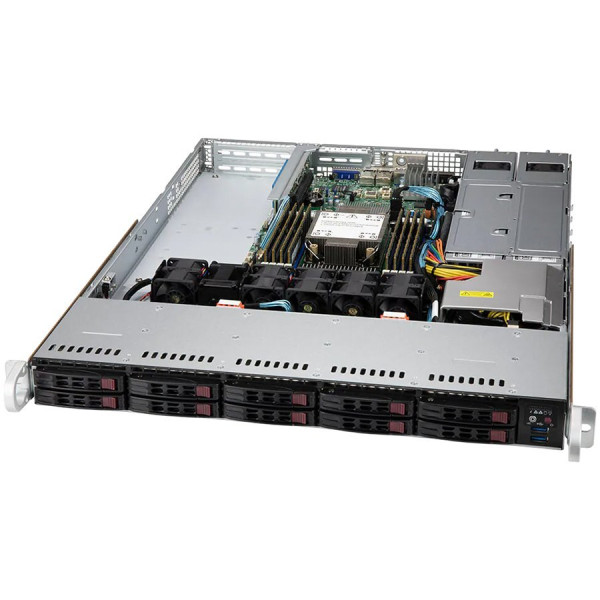 Supermicro assembled server based on SYS-110P-WTR, ICX 4314 CPU, 2x 32GB DDR4, 2x Intel SSD D3-S4510 480GB SATA, AOC-S3908L-H8IR-16DD-O, SP