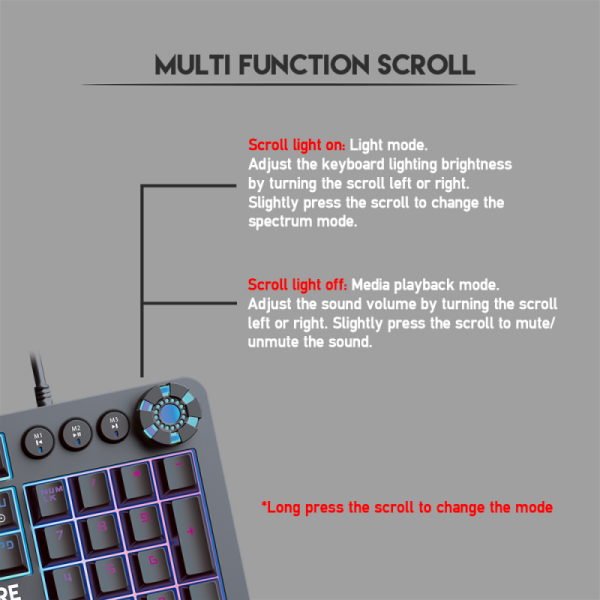 Tastatura Mehanicka Gaming Fantech MK852 RGB Max Core crna (Brown switch)
