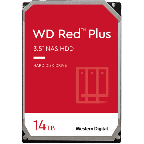 HDD NAS WD Red Plus (3.5, 14TB, 512MB, 7200 RPM, SATA 6 Gbs) ( WD140EFGX )