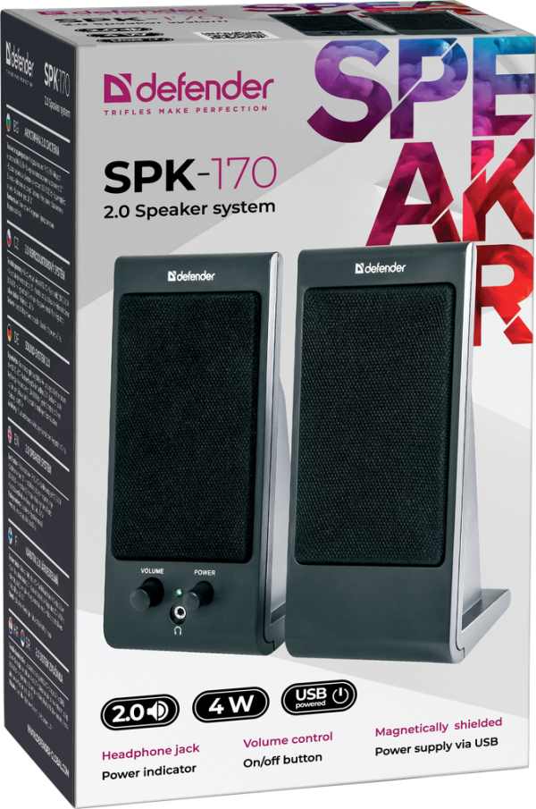 Zvučnici Defender SPK-170,USB 2.0, 4W, crni