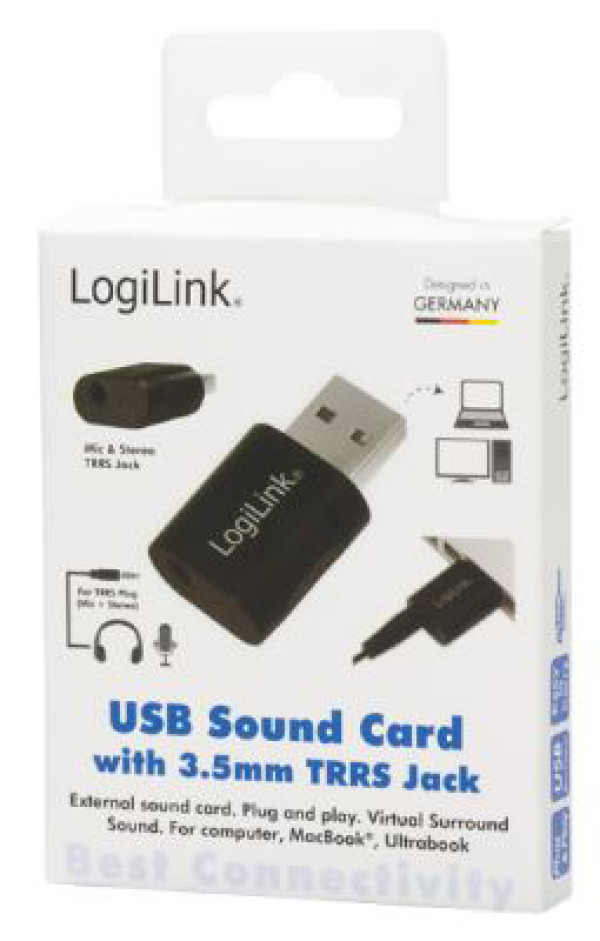 USB Audio Adapter black 1x3.5mm ( 2567 )