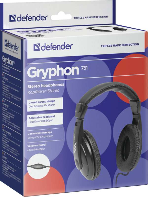 Slušalice  Defender Gryphon 751, crne