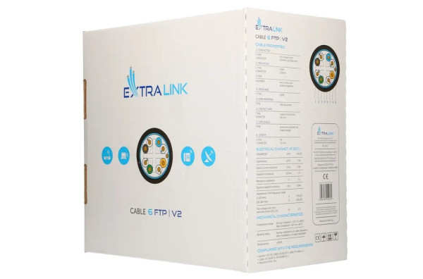 Extralink CAT6 FTP (F/UTP) v2 outdoor cable, kotur 305m ( 4570 )