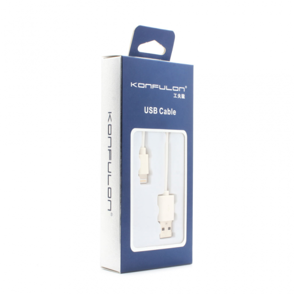 Data kabl KONFULON KFL-S05 za iphone lightning beli 1m