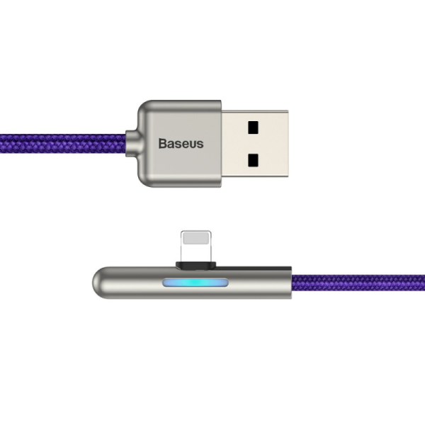 Data kabl Baseus Iridescent Lamp za iPhone ljubicasti 1m