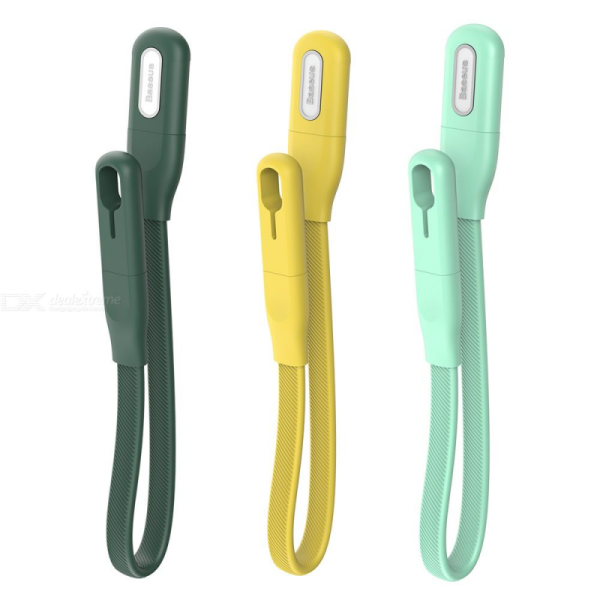 Data kabl Baseus Bracelet Type C zeleni 0.22m