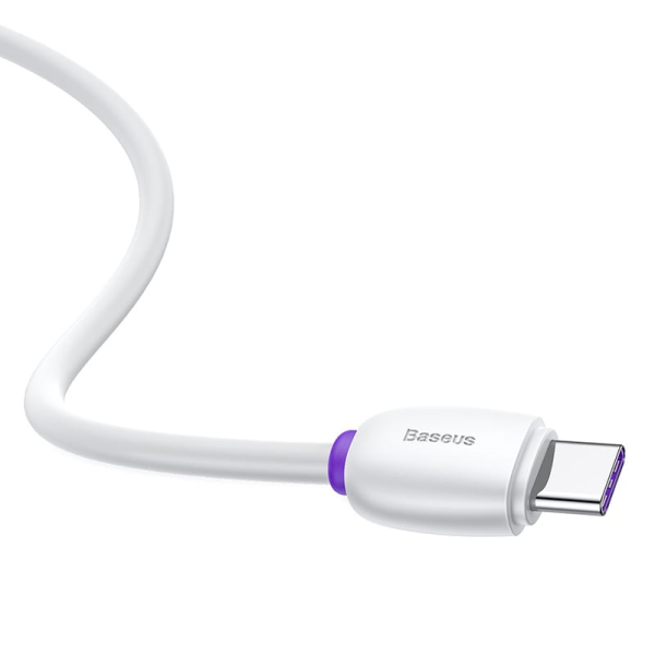 Data kabl Baseus Purple Loop HW Type C beli 1m