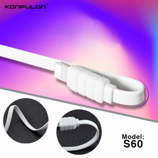 Data kabl KONFULON S60 2u1 za iPhone lightning/iPhone lightning beli 1.2m