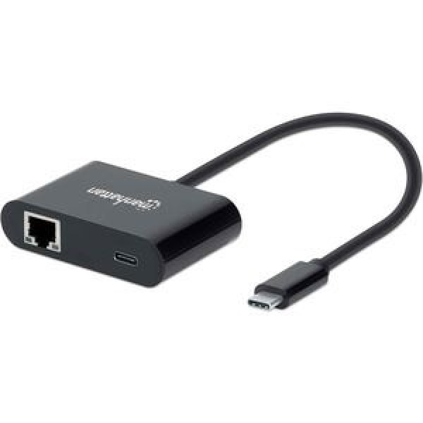 Adapter USB-C na Gigabit Network+Power Delivery Port, Manhattan 153454