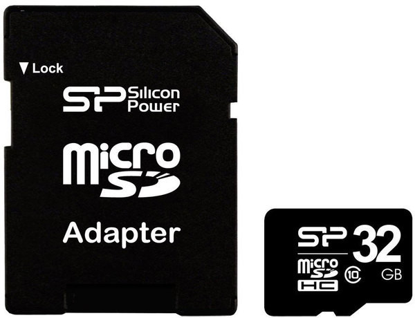 Micro SDHC Silicon Power 32GB SP032GBSTH010V10SP + SD adapter