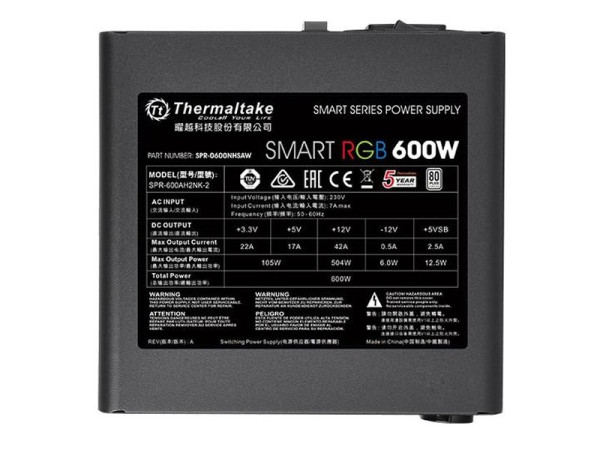 Napajanje 600W ThermalTake Smart RGB 600W