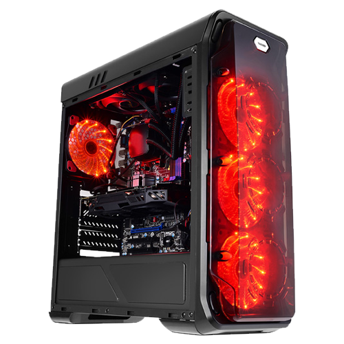 TOWER LC Power Gaming 988B-ON Red Typhoon Black