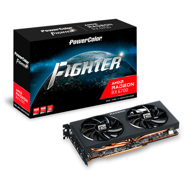 SVGA PCIE Power Color AMD Radeon 6700 Fighter AXRX 6700 10GBD6-3DH/OC