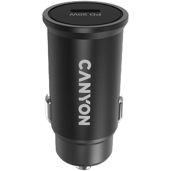Canyon, PD 20W Pocket size car charger, input: DC12V-24V, output: PD20W, support iPhone12 PD fast charging, Compliant with CE RoHs , Size: 