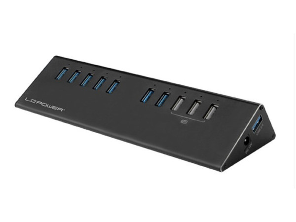 USB LC Power LC-HUB-ALU-2B-10 HUB 7+3port USB3.0 Aluminium