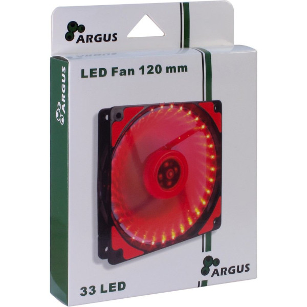 InterTech Fan Argus L-12025 RD, 120mm LED, Red ( 1739 )